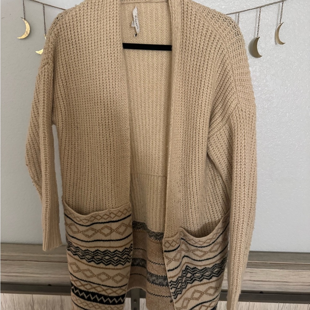 Cozy Beige oPatterned Women's Sweater